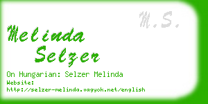 melinda selzer business card